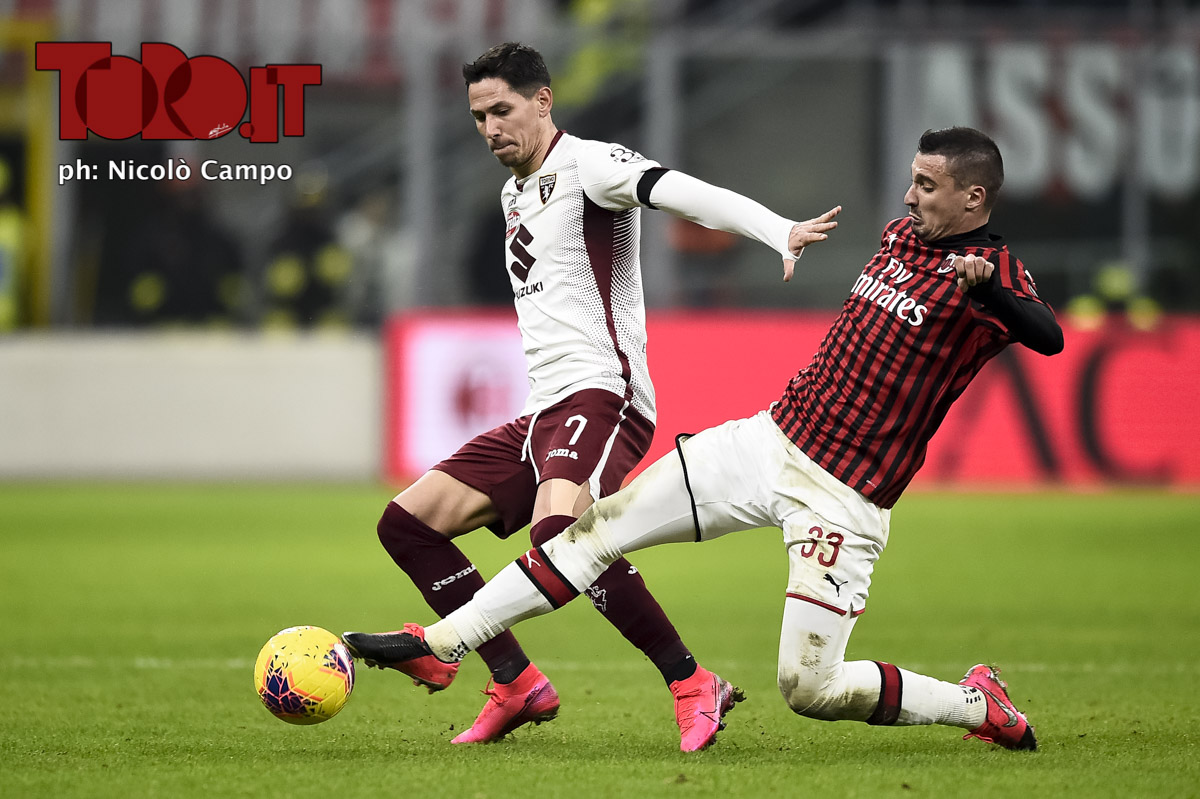 Sasa Lukic e Rade Krunic in Milan-Torino 4-2 di Coppa Italia 2019/2020