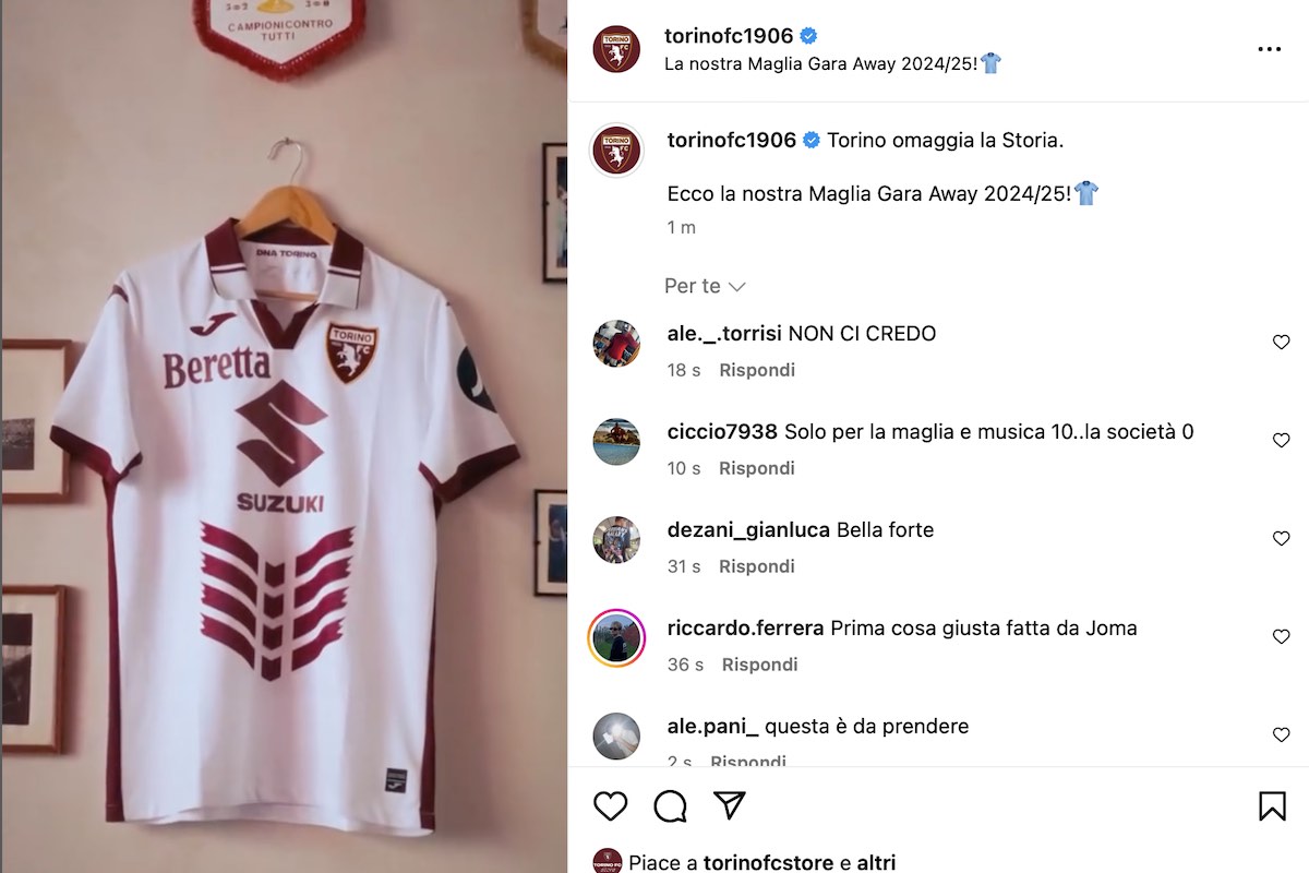 Seconda maglia Torino