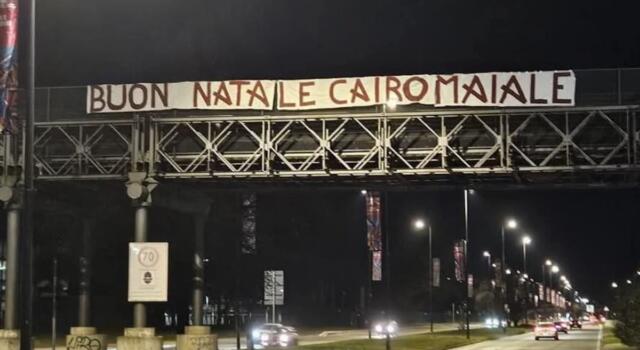 &#8220;Buon Natale Cairo &#8230;&#8221;: lo striscione contro il presidente del Toro